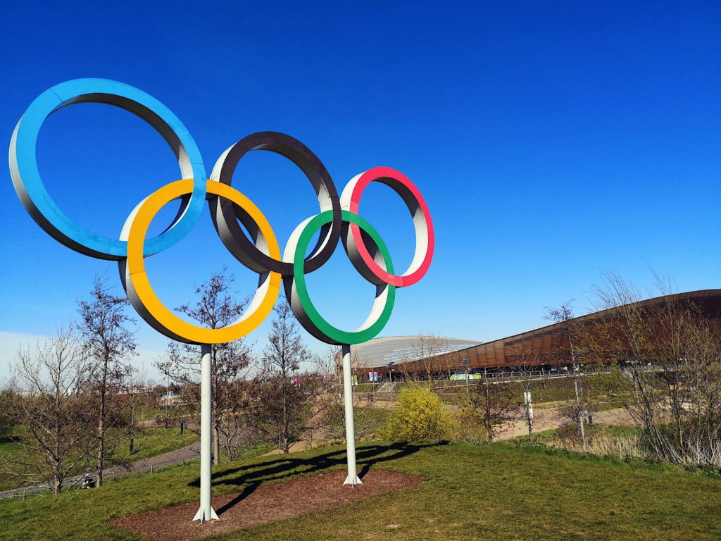 Olympic rings and velodrome